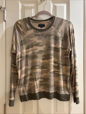 Lucky Brand Men’s Camo Crewneck Sweater - Olive & Tan